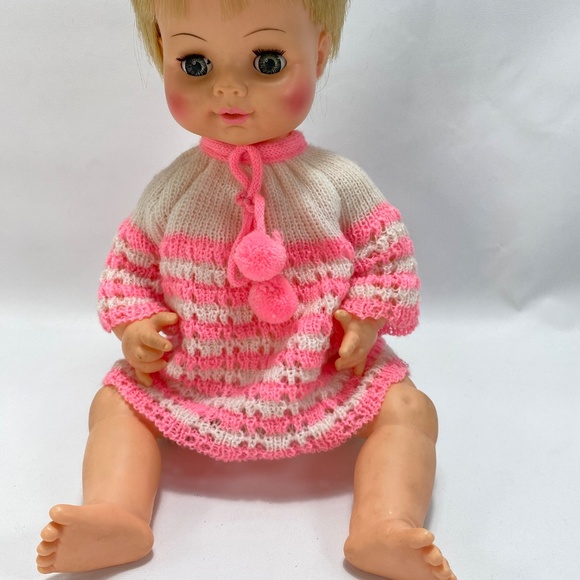 Vintage 1969 Horsman Baby Doll 16" Drink Wet Open Close Eyes Moving Arm Legs - Picture 4 of 16